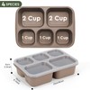 Lunbxx Bento Box Adult - Snack Box Containers 4 Pack,