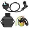 Starter Solenoid Relay/Voltage Regulator Rectifier/Ignition Coil (3 Pcs) Kits for