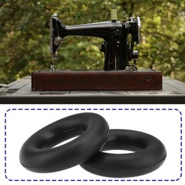 EMSea 10 Pieces Sewing Machine Bobbin Winder Rubber Ring Compatible with Singer 201K 99K 28K 66K OD 28mm Inner Diameter 15mm Thickness 6.5mm Black