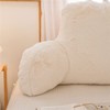 Holawakaka Standard Faux Fur Bed Rest Pillow with Arms, Rabbit