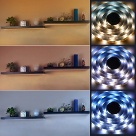 Under Cabinet Lights Battery Powered , 8PCS Wireless Under Shelf Light 2700-6000K Tunable White with Reomte, LED Countern Lights Dimmable Timer for Shelves DIY Bedroom Kitchen Shoecase --13ft