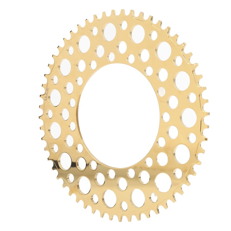 Folding Bicycle Chainwheel Smooth Fastness AntiCorrosion Wearproof Bike Chainring(Titanium Gold