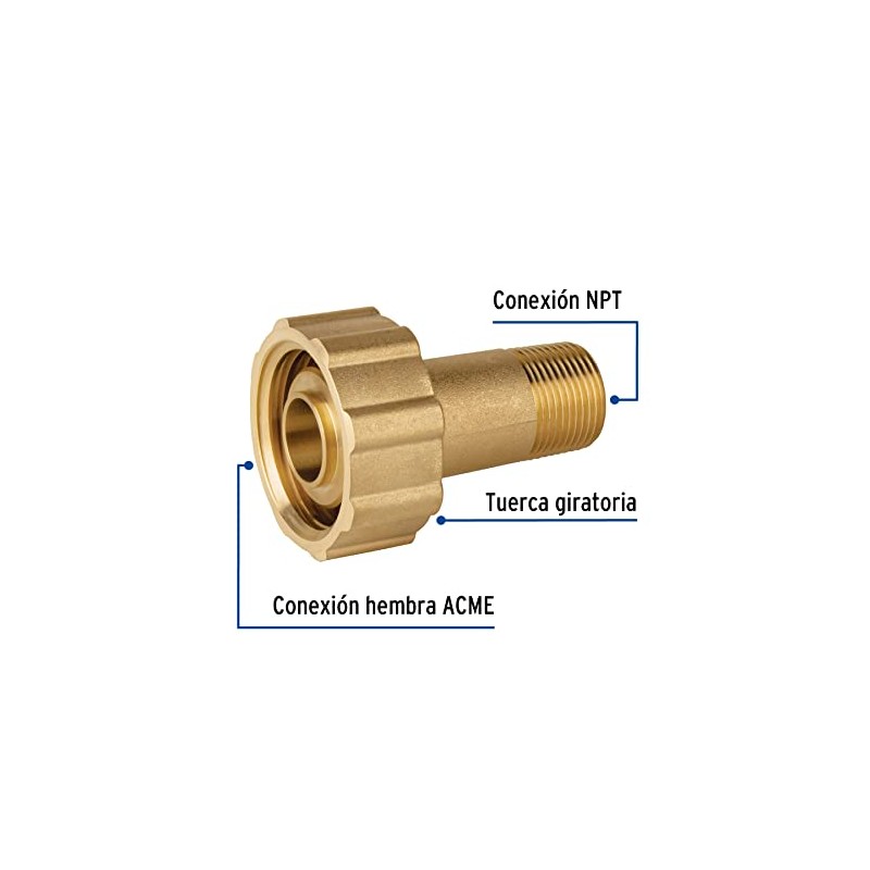 Foset VGC-565, Acoplador llenado para tanque estacionario, ACME 1-3/4x3/4" NPT