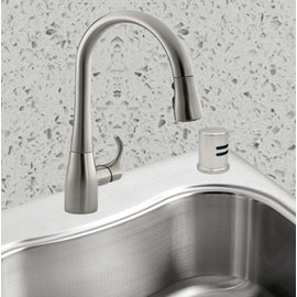 Satin Nickel Dishwasher Air Gap Cover only, Skirted, Replacement air gap dishwasher,Solid Brass, Satin Nickel Finish