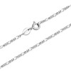 SILBERTALE 1.5mm Thin 925 Sterling Silver Italian Figaro Chain Necklace