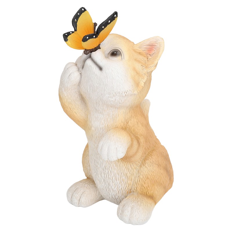 Solar Cat Yard Decor Decorative Light Cat Garden Sculpture Exquisite