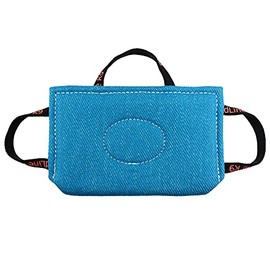 Redline K9 3 Handle Thin Send Out Tug Toy (11 inch X 7 inch) (Electric Blue)