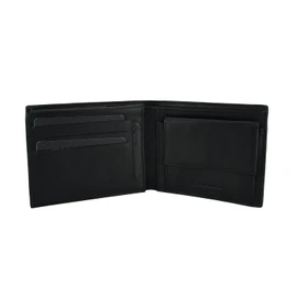 Conte Men's Maximum Genuine Leather RFID Carbon Wallet with Gift Box, Classic black, Classic