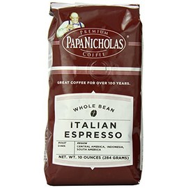 PapaNicholas Coffee Whole Bean Coffee, Italian Espresso, 12 Count