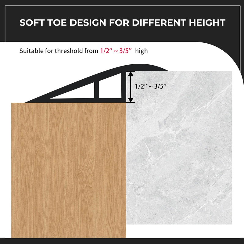 Floor Transition Strip Self Adhesive Door Threshold Ramp 72 inch,