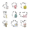 WDYJMALL Easter Cookie Cutters 9-Pc Set - Bunny Rabbit Paw