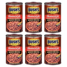 Bush's Homestyle Baked Canned Beans 28 oz Cans (Pack of 6)