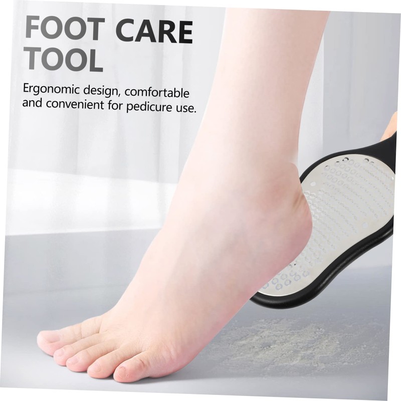 minkissy 2Pcs Stainless Steel Foot Rasp File with Lids Dual