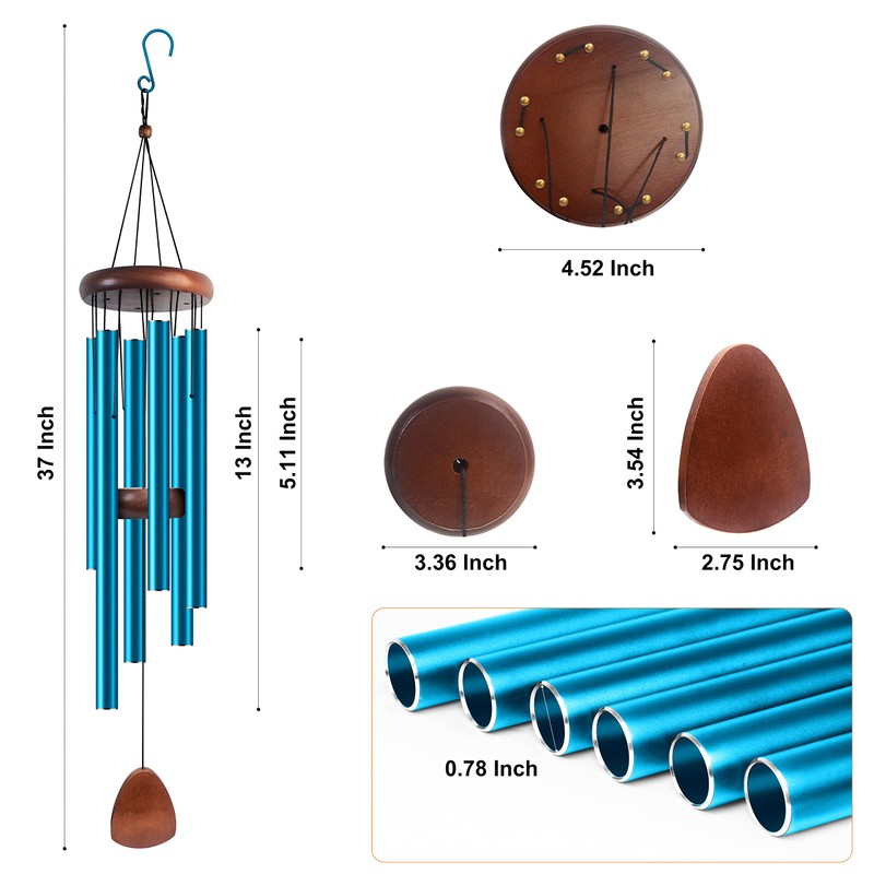 Bursvik Large Aluminium Wind Chimes 37 Inches to Create a