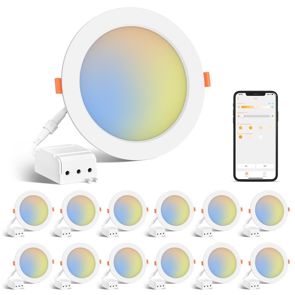 SikSog Smart Recessed Lighting 4 Inch Work with Alexa 2700K~5700K
