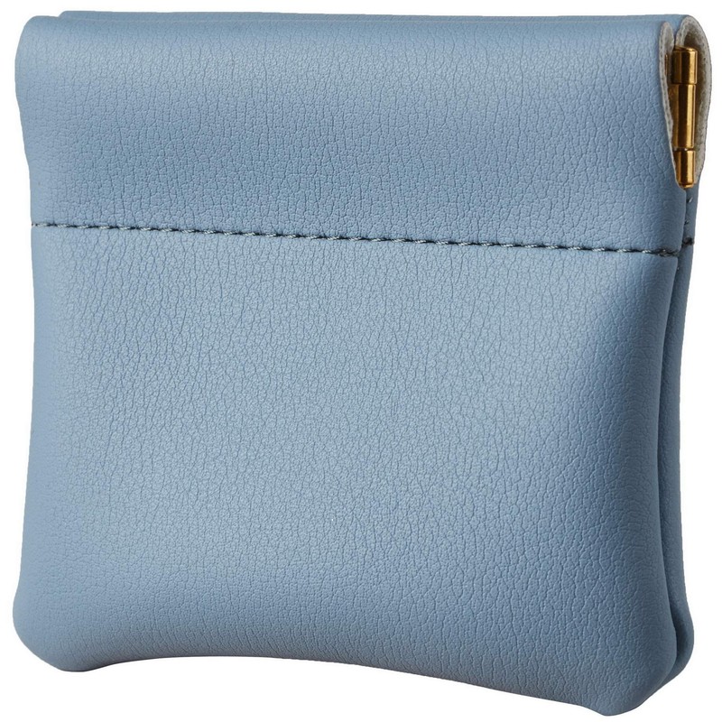 Travelambo Leather Squeeze Coin Purse Pouch Change Holder For Men