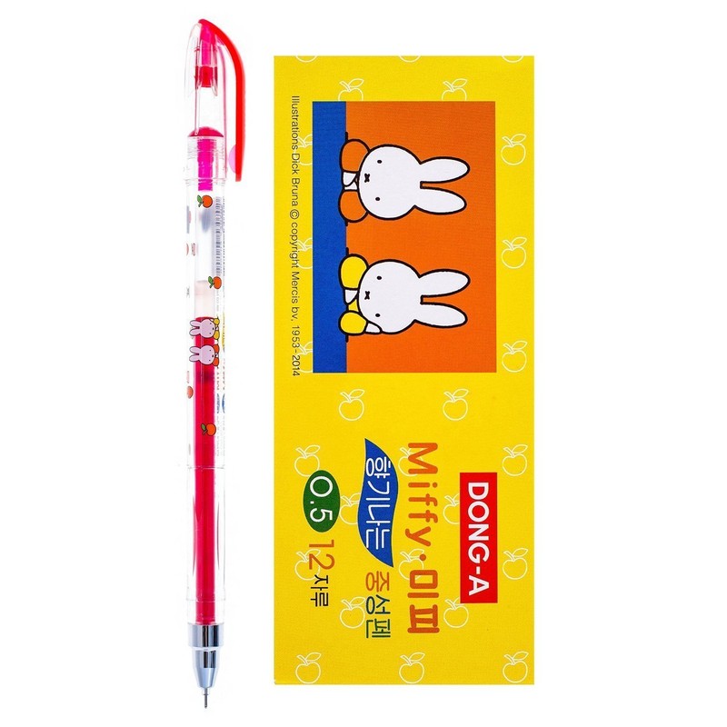 X12 Dong-a Miffy 0.5mm Gel Ink Scented Rollerball Pen -