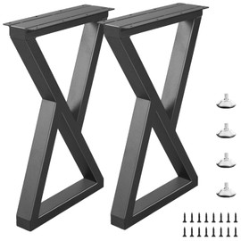 Rioychan 22 Inch Metal Coffee Table Legs, Heavy Duty Black Metal End Desk Table Legs, DIY Project for Furniture, Bench (H22” x W13”, Set of 2)