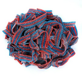 Sour Power Gummy Belts Candy (2 Pound (Pack of 1), Sour Blazpberry (Blue & Red Raspberry))
