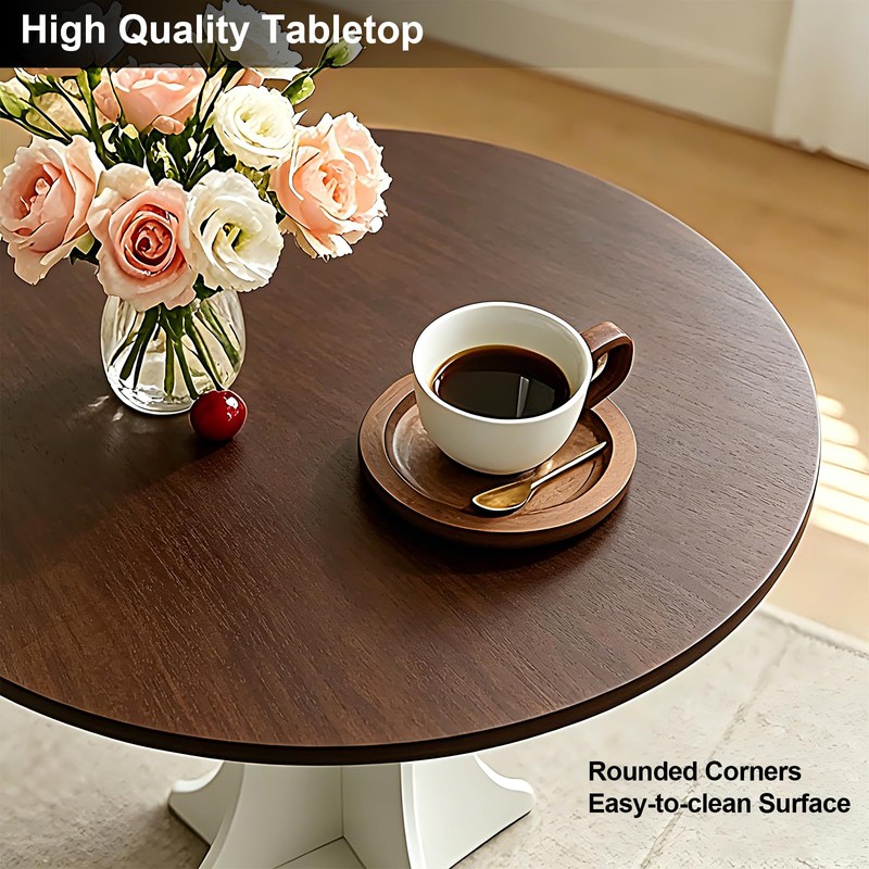 Lightdot 32" Round Dining Table Modern Circle Small Kitchen Table