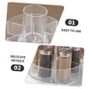 Ciieeo Rotating Makeup Organizer Divided Compartments Turntable Storage for Cosmetics