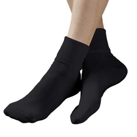 Buster Brown Black Cotton Socks - Fits Shoe Sizes 7.5-9