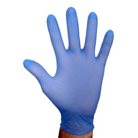 NK Size L Disposable Nitrile Gloves, Box of 100, Reversible, Powder-Free, Latex-Free, Sterile, Thickness 0.05 mm, Blue