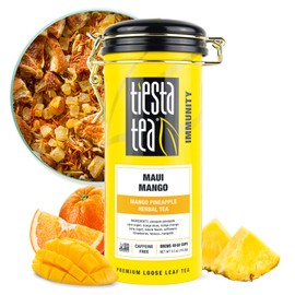 Tiesta Tea Maui Mango, Loose Leaf, Mango Pineapple Herbal Tea, Premium Non-Caffeinated Fruit Blend, Makes Hot or Iced & Brews Up to 50 Cups, 5.5 Ounce Refillable Tin
