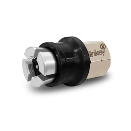 JINKEY Lock On Air Chuck for Schrader Valve, 1/4" FNPT Heavy Duty Brass Close Flow Straight Locking Tire Chuck Quick Release Air Chuck for Pressure Gauge Tire Inflator Compressor Accessories