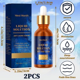 Gesichtsserum, feuchtigkeitsspendendes Serum, Anti-Aging-Gesichtspflegelotion, Kollagen-Serum, feuchtigkeitsspendend, reduziert feine Linien, hellt den Teint, 2 Stück, 30 ml