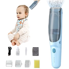 Baby Haarschneider,Automatisches Saugen Haarschnitt-Kit,Leise Kids Haarschneidemaschine,Elektrischer Haarschneidemaschine, Wasserdichter,Schnurlose,USB Schnell Wiederaufladbar, 3 Führungskämme (Stil2)