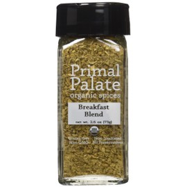 Primal Palate Organic Spices Breakfast Blend, Certified Organic, 2.6 oz Bottle