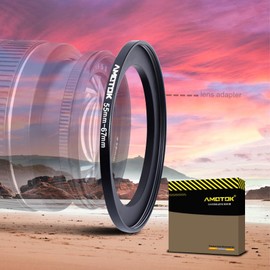 55 mm Lens to 67 mm Camera Lens Adapter, 55 mm to 67 mm Filter Step Up Ring Adapter Ring, Compatible with All 67 mm Filter Accessories. Made from CNC Machined (55-67 mm)