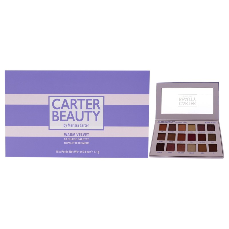 18 Shade Palette - Warm Velvet by Carter Beauty for