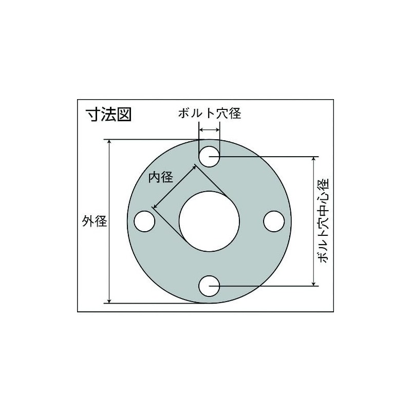 TRUSCO Gasket Flange Full Gasket 10K 50A 3T D6000-10K-50A-3T-FF