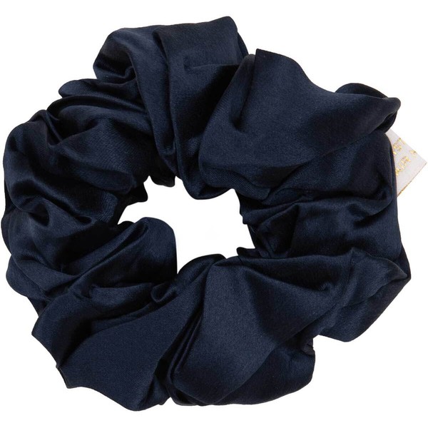 Holistic Silk Pure Silk Scrunchie, Color Navy | Size 1 piece