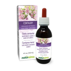 Naturalma Common Centaury or European Centaury (Centaurium erythraea) herb with Flowers Alcohol-Free Tincture - 4 fl oz Liquid Extract in Drops - Herbal Supplement - Vegan