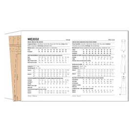Know Me Misses' Deep V Back Dress Sewing Pattern Kit, Design Code ME2032, Sizes 18-20-22-24-26