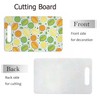 Bcumuq White Lemon Lime Cutting Board with Handles Summer Yellow