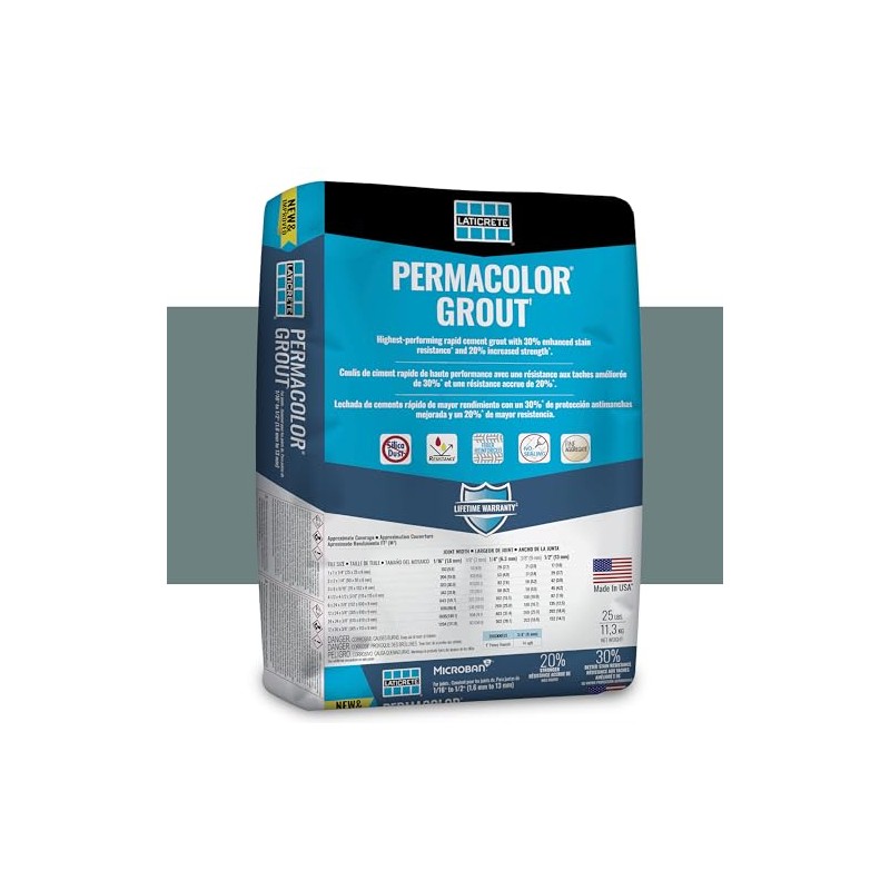 Laticrete PERMACOLOR Grout, Platinum 25 lb.