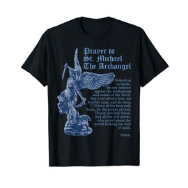 Saint Michael the Archangel Prayer Catholic Christian Pastor T-Shirt