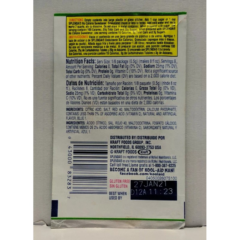 Kool-Aid Drink Mix Jamaica 10 Count packet Rare BB:JAN/27/21