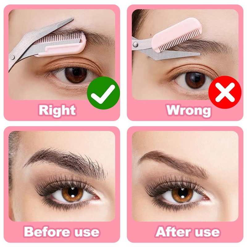 BEPSYOM 3-Piece Professional Eyebrow Care Set, Eyebrow Trim Set with