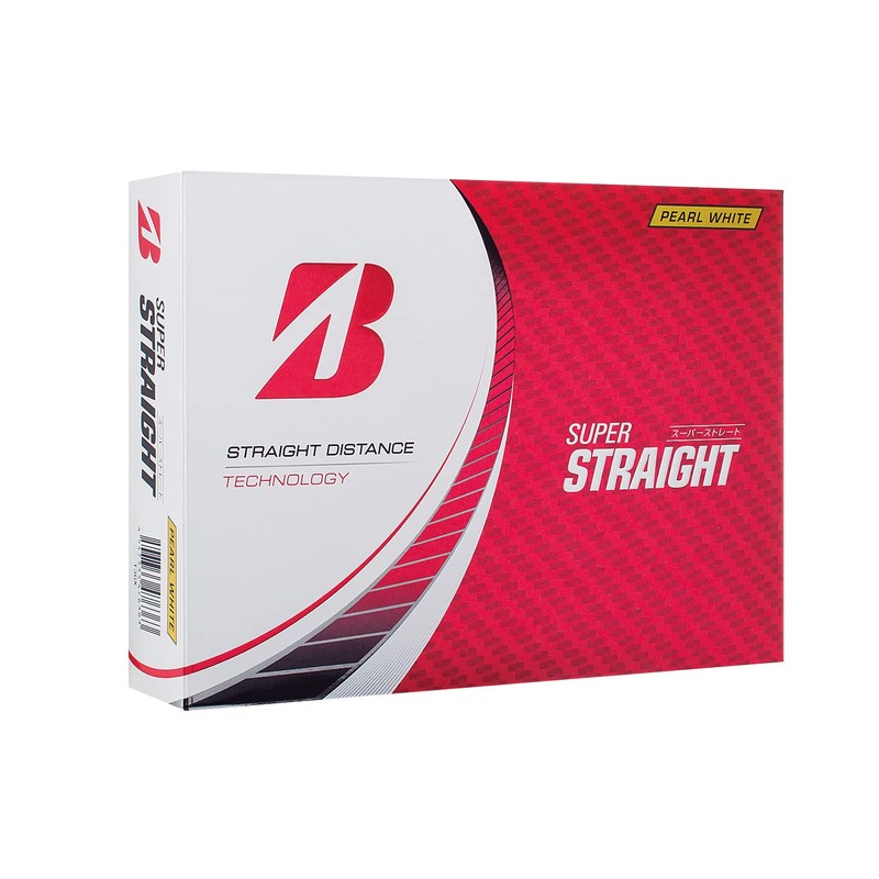Bridgestone Super Straight Golf Balls, 2023 Model, 12 Balls, Pearl