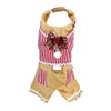 Gingerbread Christmas Male Pet Harness Female Pet Dress Costume (XS,