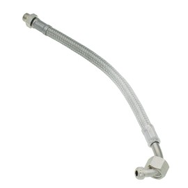 MacMaxe 1/4" F x 1/8" M Stainless Steel Supply Hose with Elbow – Durable Replacement Part for Rancilio Silvia Espresso Machines - Part # 69000887