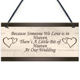 RED OCEAN Wedding Decoration Plaque Heaven At Our Wedding Shabby Chic Sign Reception Decor Gift Mr & Mrs Couple Present