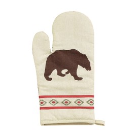 Paseo Road Aztec Bear - Guantes de horno para cocina, juego de 5 piezas, almohadillas calientes para horno resistentes al calor, estampado de oso del 