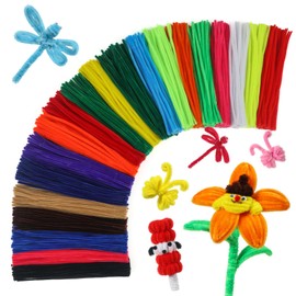 RXTODIY 1000Pcs Multi-Colored Pipe Cleaners, Chenille Stems for Arts & Crafts, DIY Decorations, 20 Assorted Colors (12-Inch) for Creative Projects, Multi-Colored-1