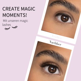 fleeky Magic Lashes - Vegan & Cruelty-Free Fake Lashes for Your Perfect Look on Fleek, Artificial Eyelashes for Gluing Made of Synthetic Hair (Just Lashes, Love)